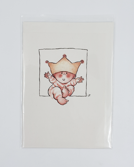 Greeting card baby crown (F11461)
