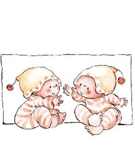 Greeting card twins (F11462)