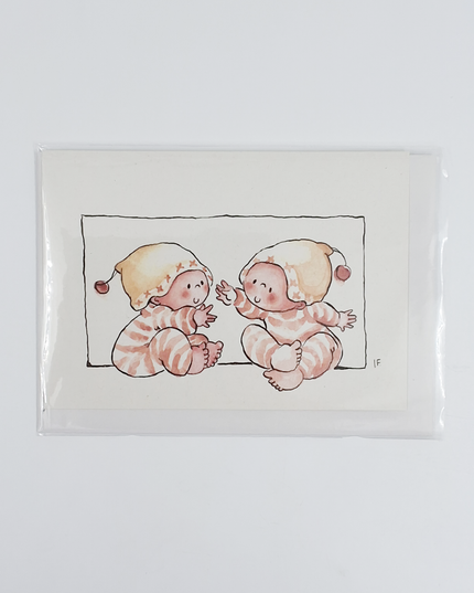 Greeting card twins (F11462)