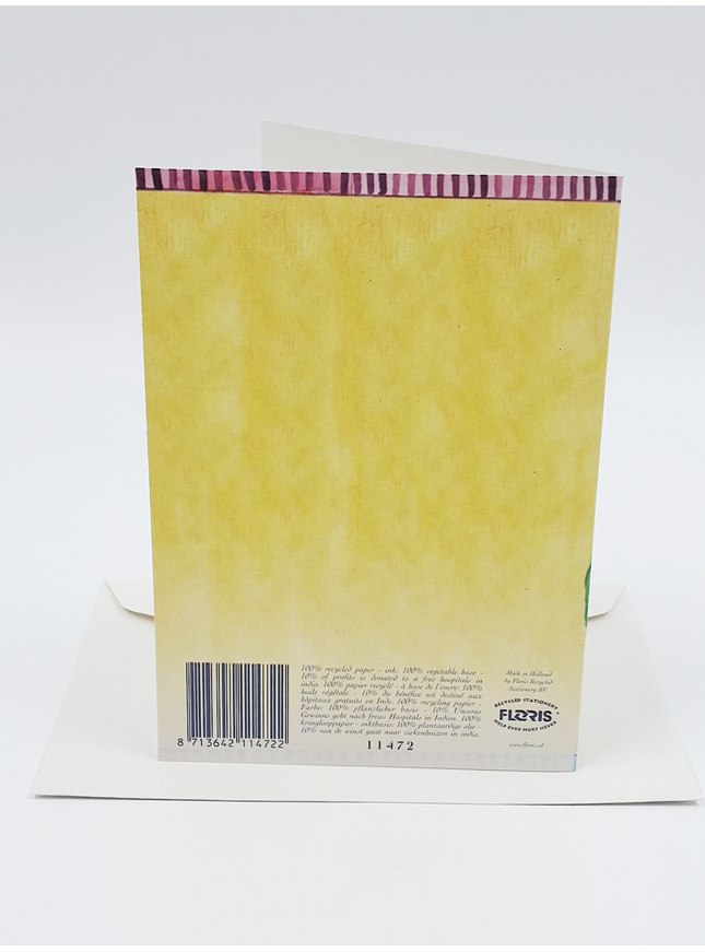 Greeting card ladybug clover sun (F11472)