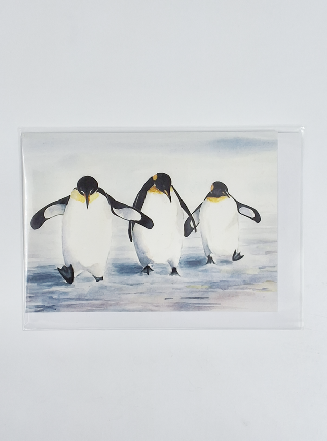 Wenskaart 3 pinguïns (F11521)