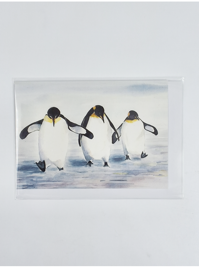 Wenskaart 3 pinguïns (F11521)