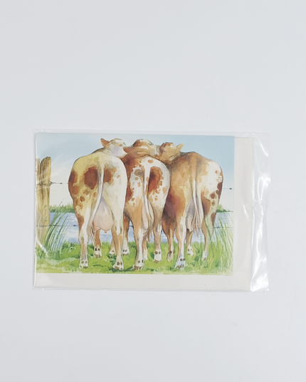 Greeting card cow butts (F11584)