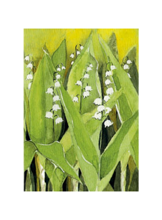 Greeting card lilies of the valley (F11593)