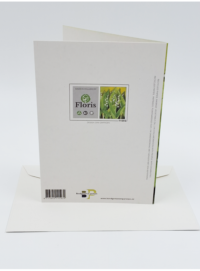 Greeting card lilies of the valley (F11593)