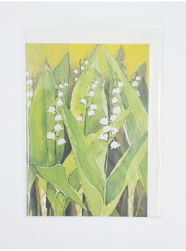 Greeting card lilies of the valley (F11593)