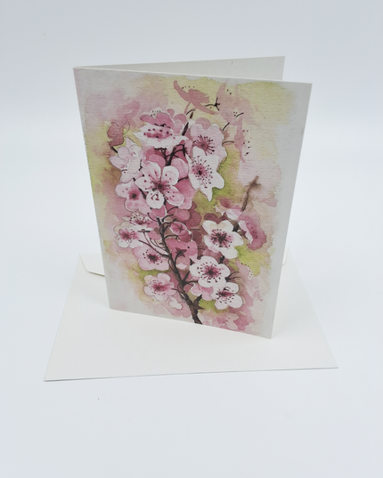 Greeting card apple blossom (F11659)