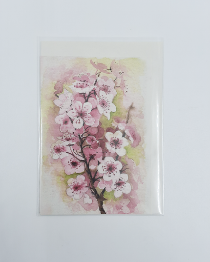 Greeting card apple blossom (F11659)