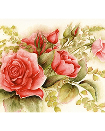 Greeting card red roses Muriël (F11673)