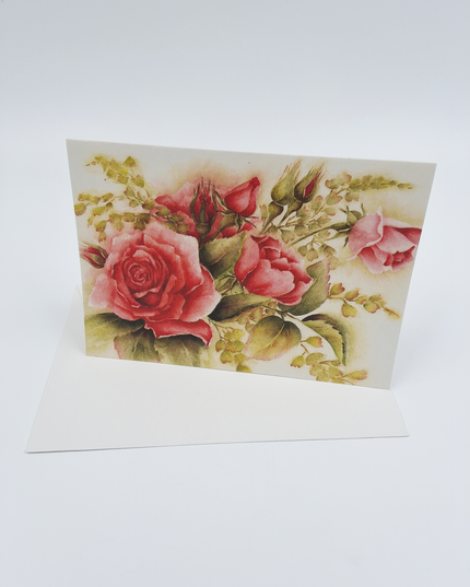 Greeting card red roses Muriël (F11673)