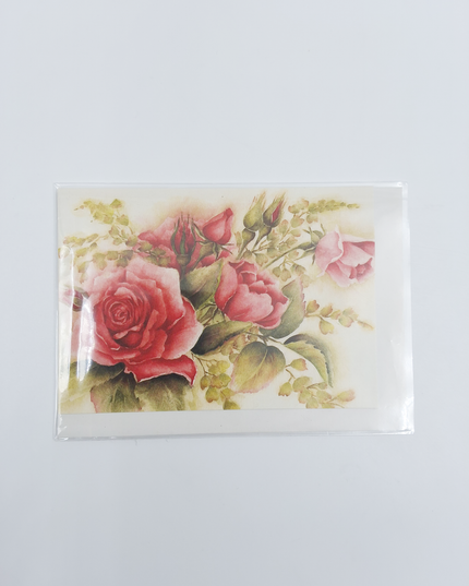 Greeting card red roses Muriël (F11673)