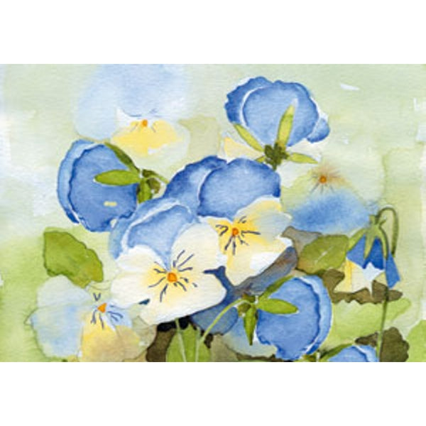 Wenskaart blauwe violen 1 (F11706)