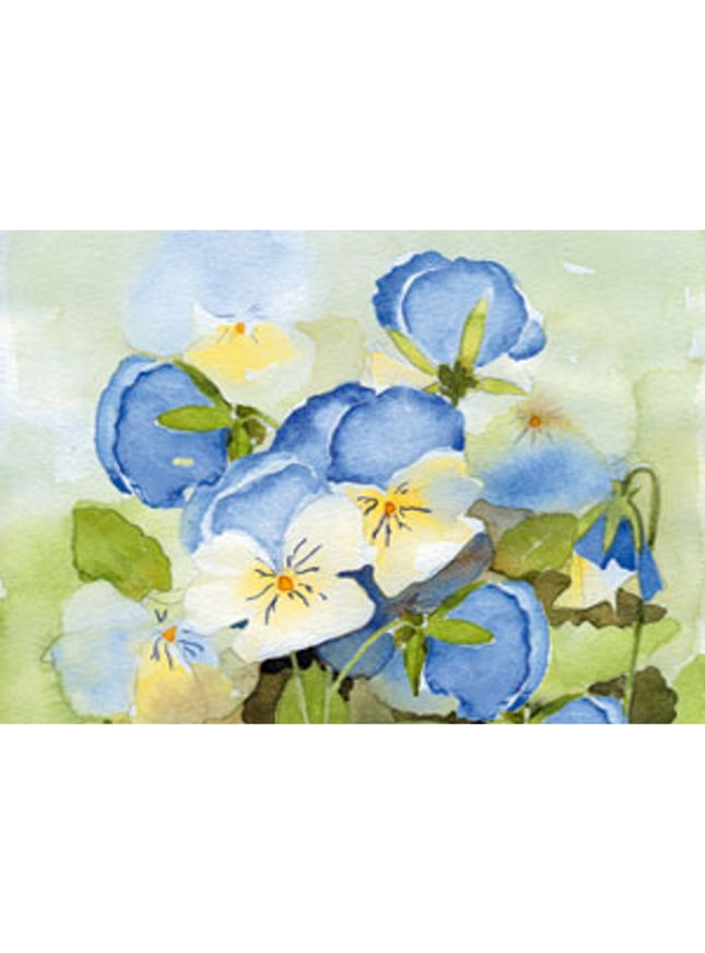 Wenskaart blauwe violen 1 (F11706)