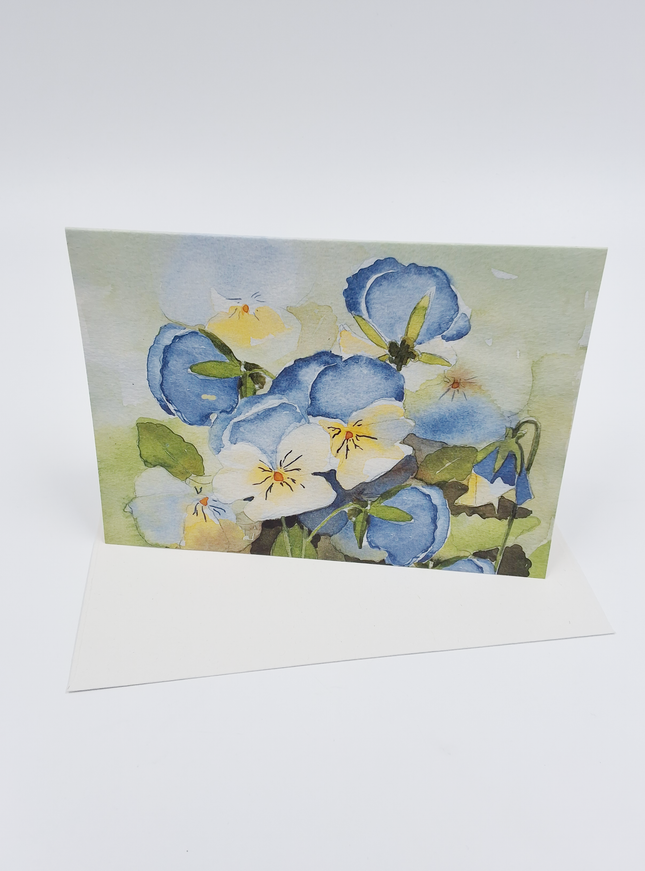 Wenskaart blauwe violen 1 (F11706)