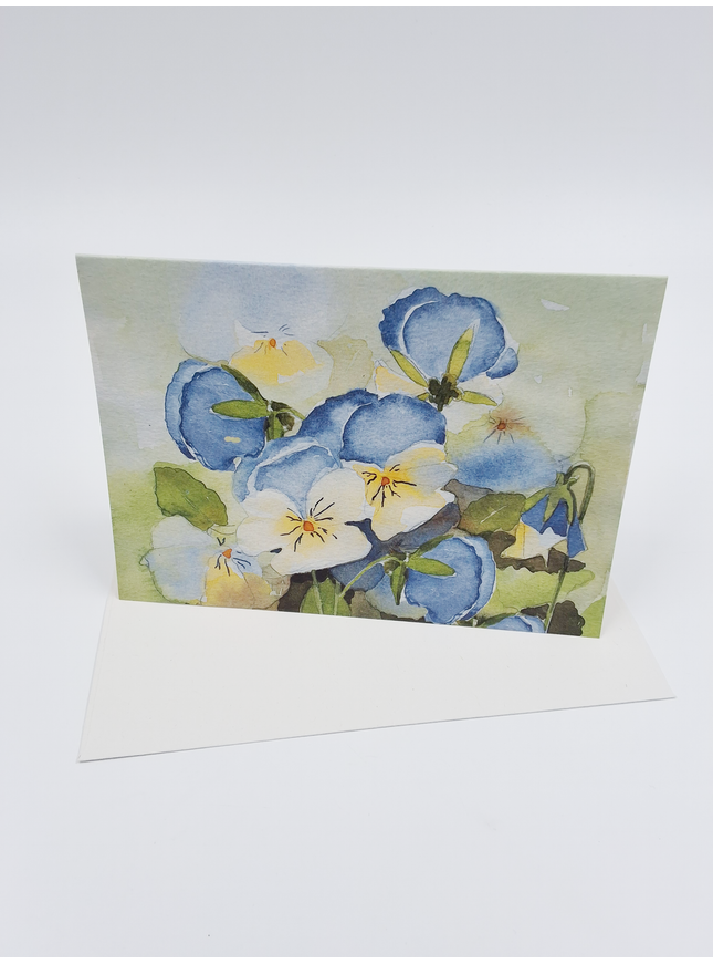 Wenskaart blauwe violen 1 (F11706)