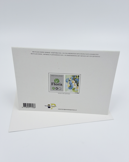 Greeting card blue violets 1 (F11706)