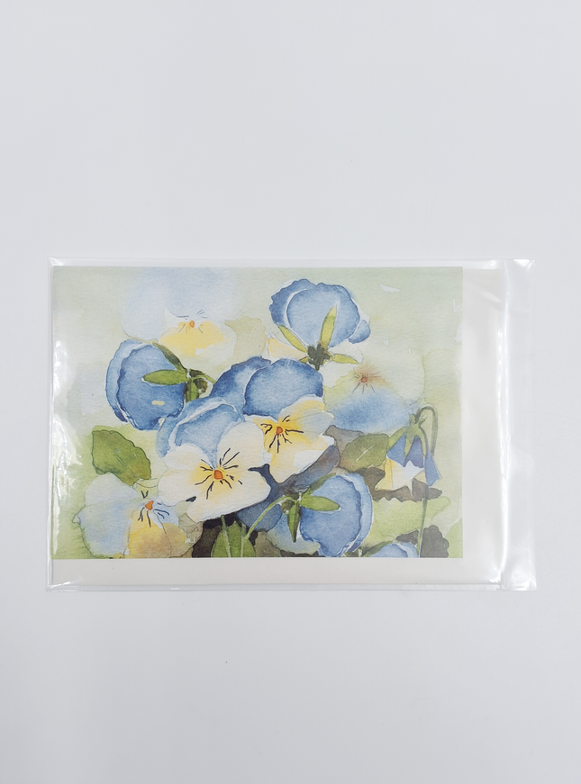 Wenskaart blauwe violen 1 (F11706)