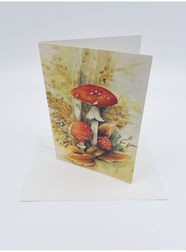Carte de vœux champignons rouges Muriel