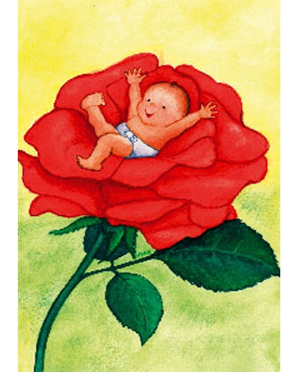 Greeting card baby pink (F12062)