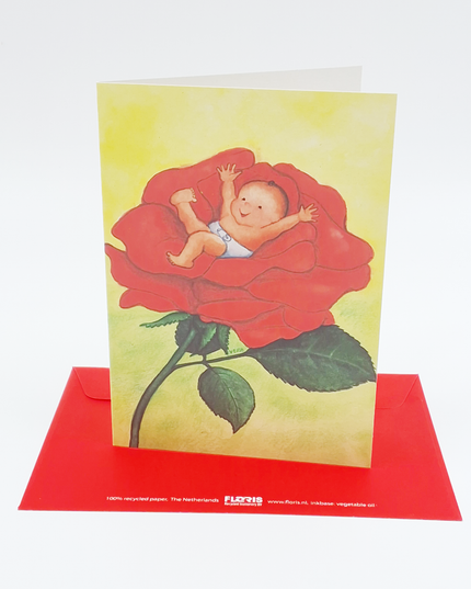 Greeting card baby pink (F12062)