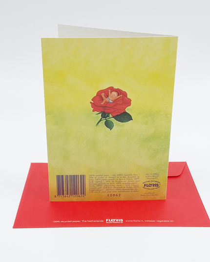 Greeting card baby pink (F12062)