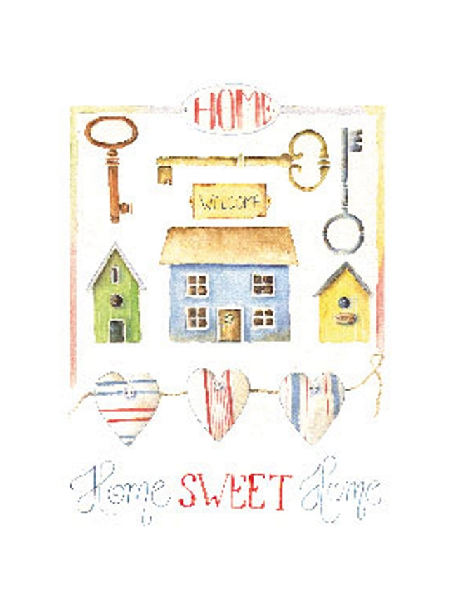 Wenskaart verhuis, home sweet home (F12069)