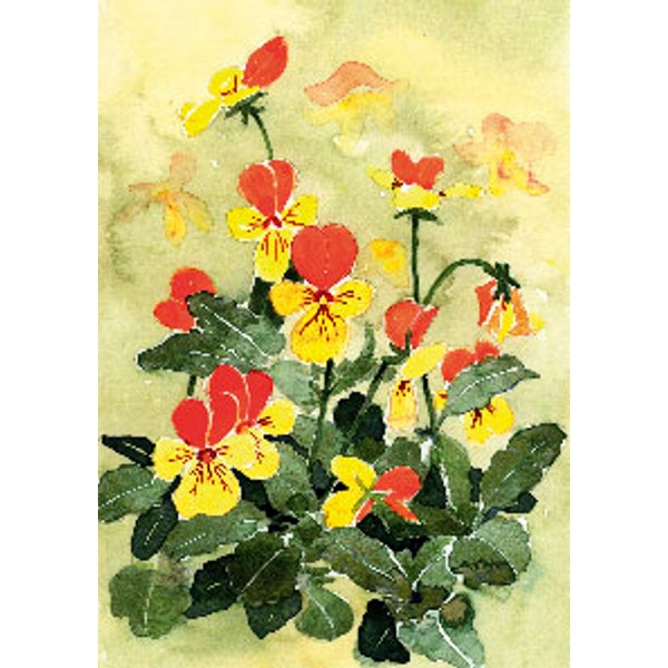 Wenskaart gele bosviooltjes (F12110)