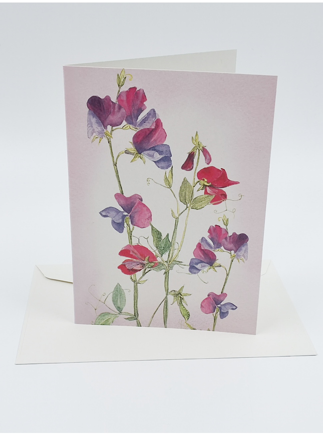 Greeting card sweet pea (F12112)