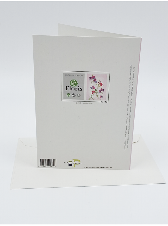 Greeting card sweet pea (F12112)