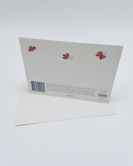 Greeting card rhino butterflies (F12153)