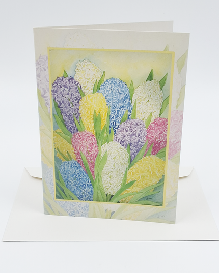 Greeting card hyacinths (F12190)