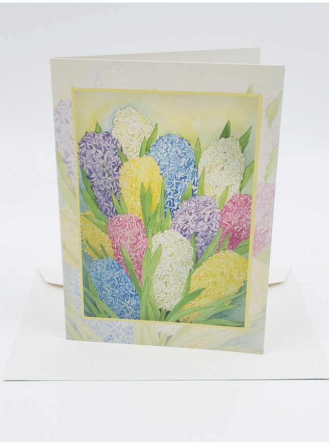 jacinthes de carte de vœux