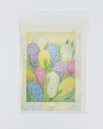 Greeting card hyacinths (F12190)