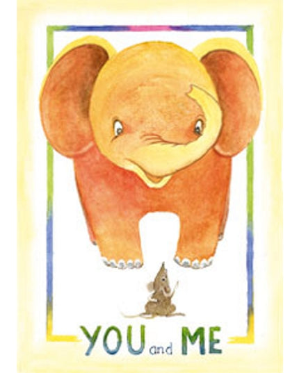 Wenskaart olifant, you and me (F12195)