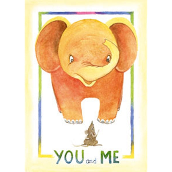 Wenskaart olifant, you and me (F12195)