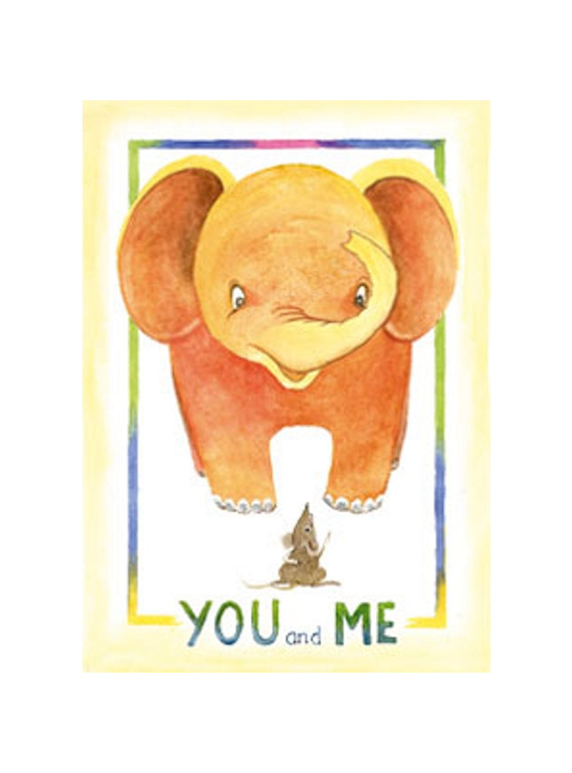 Wenskaart olifant, you and me (F12195)