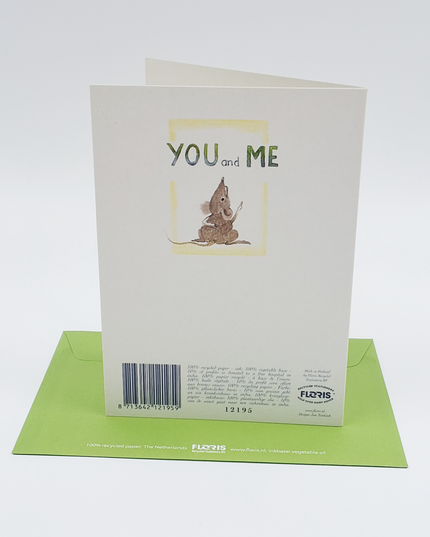 Wenskaart olifant, you and me (F12195)
