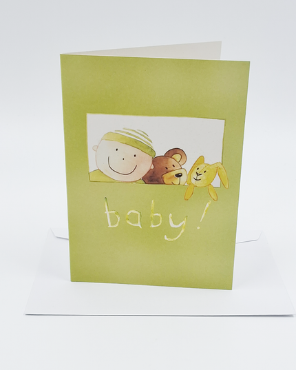 Wenskaart geboorte baby (F12305)
