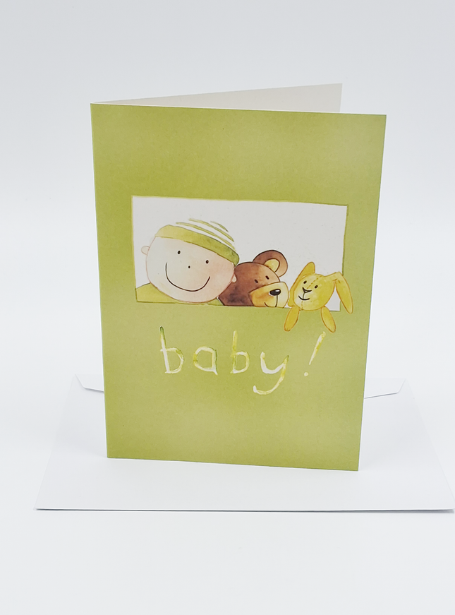 Wenskaart geboorte baby (F12305)