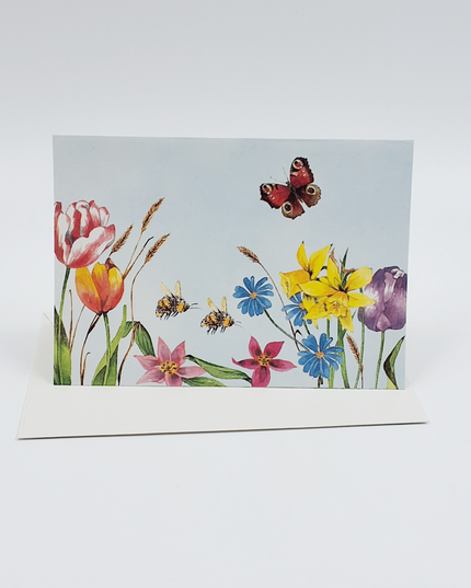 Greeting card mixed flowers 2 (F12328)