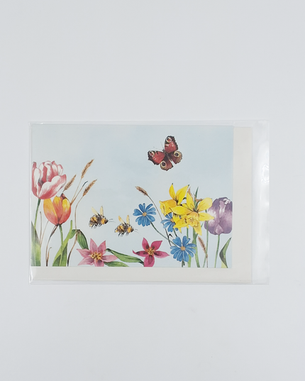 Greeting card mixed flowers 2 (F12328)