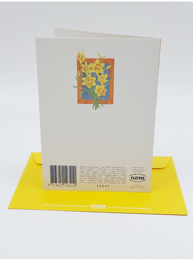 Wenskaart bos gele narcissen (F12341)