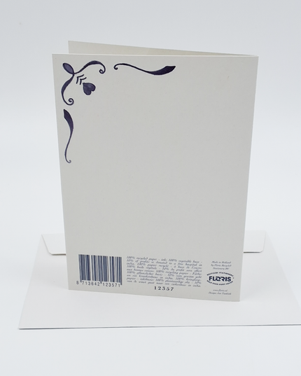 Greeting card stork birth girl (F12357)