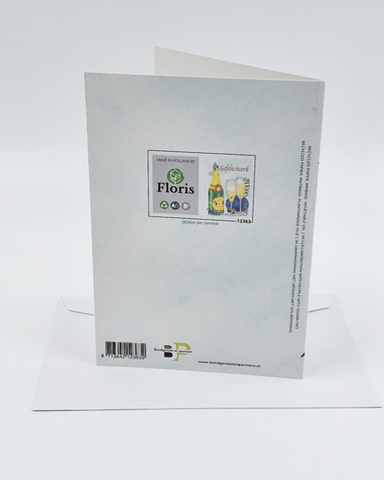 Greeting card champagne, congratulations (F12363)
