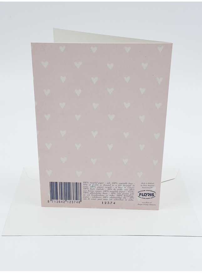 Carte de vœux patchwork pour la naissance d'une fille