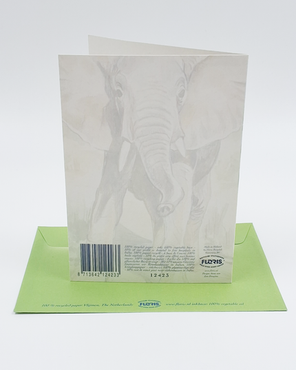 Wenskaart olifant (F12423)