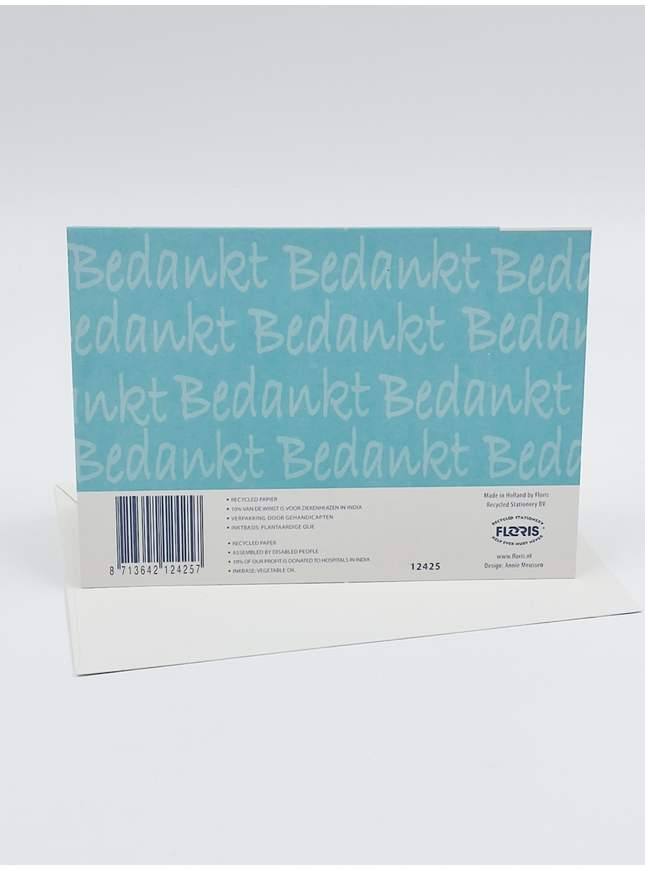 Wenskaart zonnebloemen, bedankt (F12425)