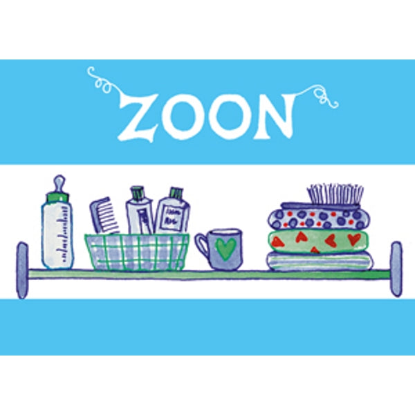 Wenskaart blauw zoon geboorte (F12440)