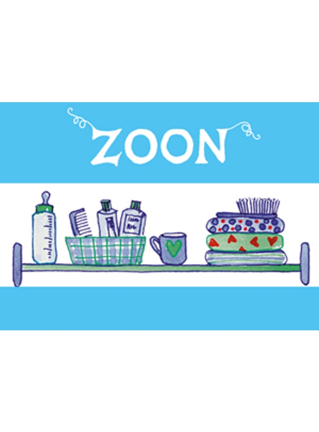 Wenskaart blauw zoon geboorte (F12440)