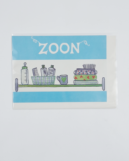 Wenskaart blauw zoon geboorte (F12440)